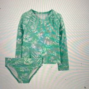 NWT 5T Osh Gosh Floral Rashguard Set